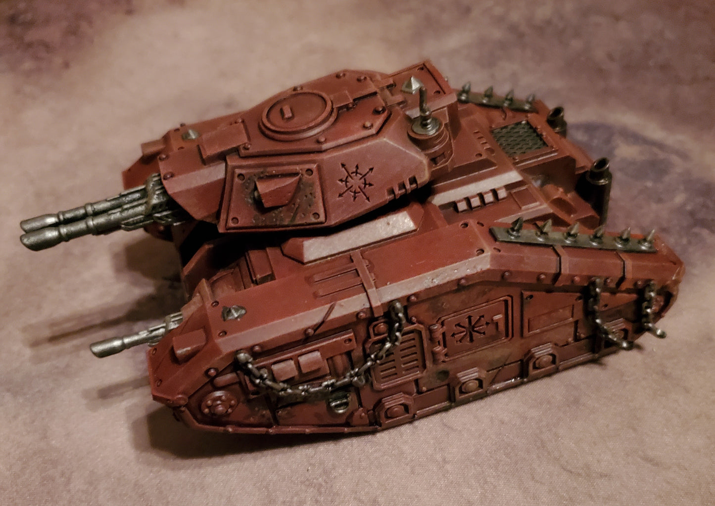 QM 3D Chaos Traitor Ogre Leman Russ Tank  40k Astra Militarum  Stargrave Xenos Rampant 28mm Resin