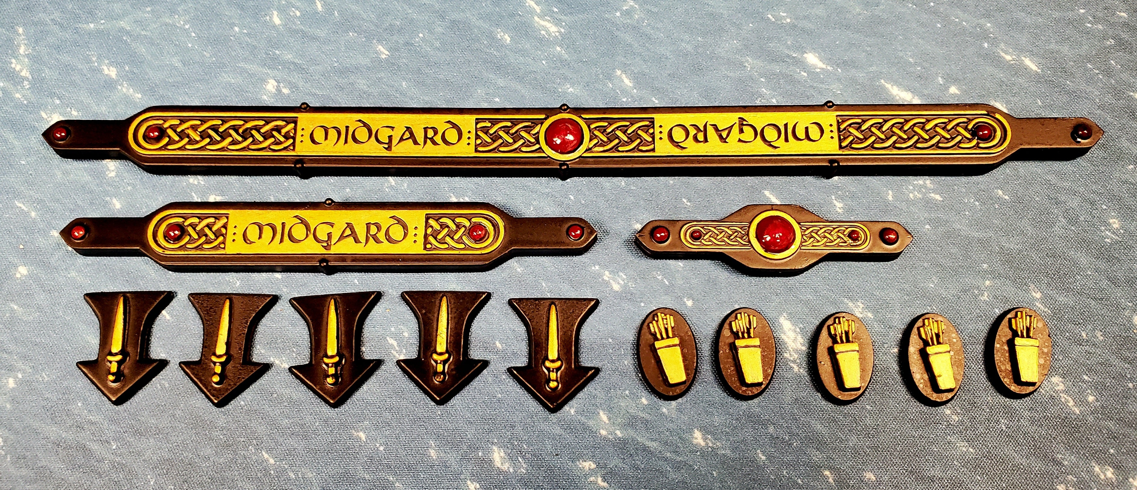 Midgard Heroic Battles Rulers and Tokens Hand Painted Resin 28mm Warga ...