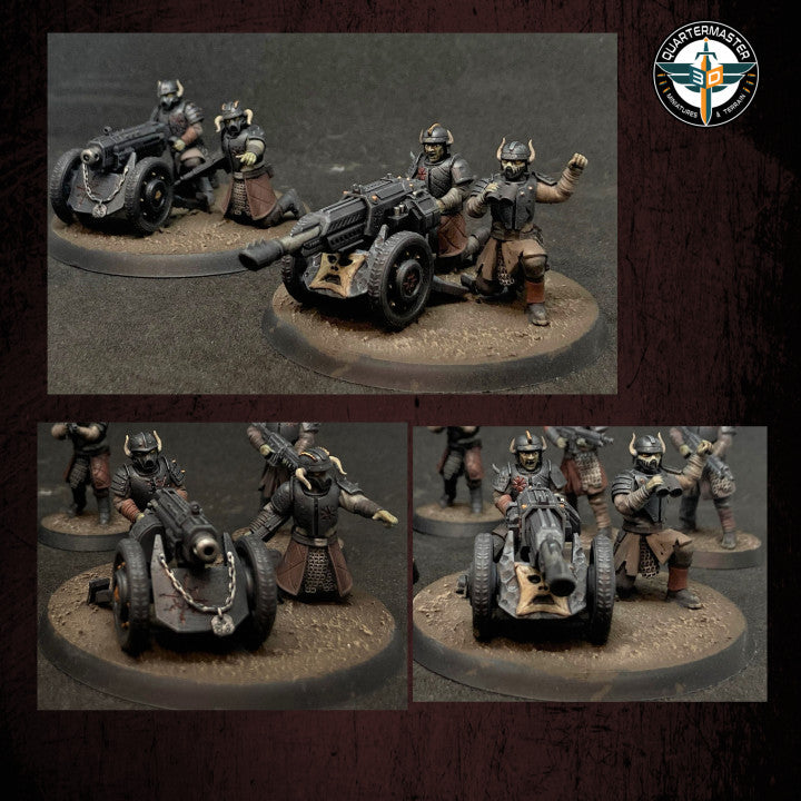 QM 3D Chaos Traitor Mortar Teams x 3 40k Astra Militarum  Stargrave Xenos Rampant 28mm Resin