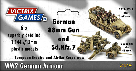 Victrix German 88mm Gun and Sd.Kfz.7r 12mm WW2 VG12029