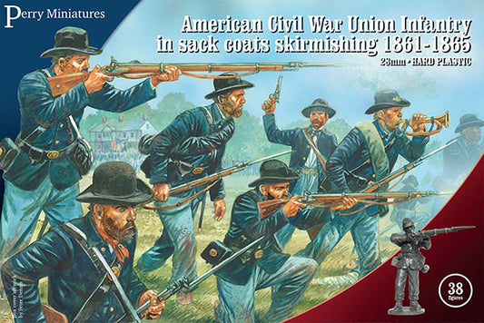 Perry American CIvil War Union Infantry in Sackcoats Skirmishing 861-1865 28mm Wargame ACW120