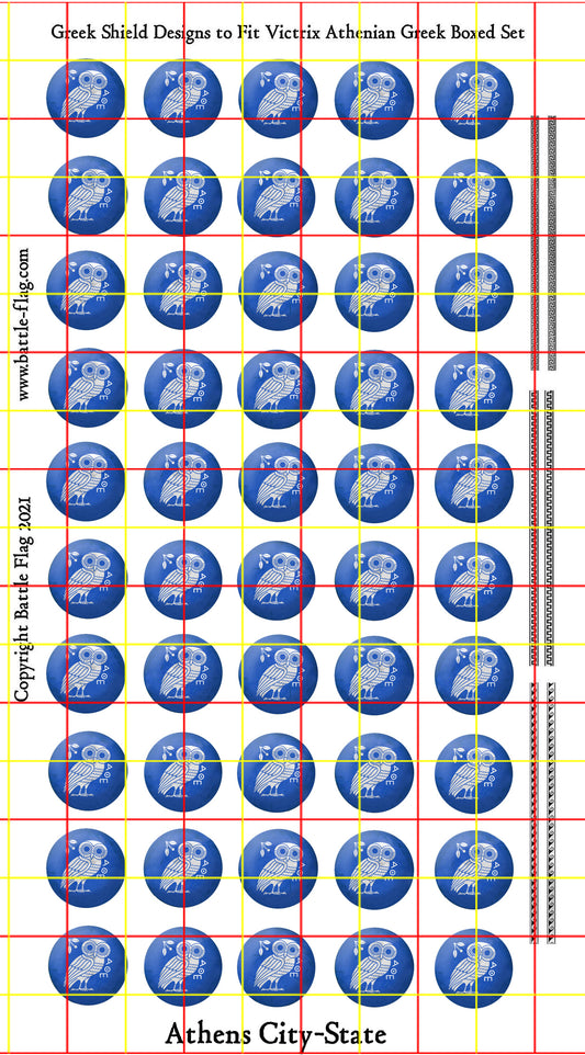 Battle Flag Victrix Athenian City State Greek Decals 28mm Wargame Miniatures