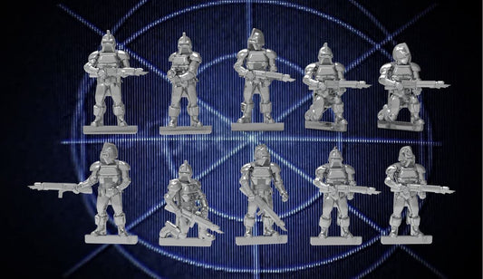 Big Mr Tong Battlestar Cylons x 10 Scifi 28mm Wargame Miniatures 3d Prints