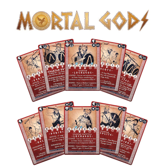 Footsore Mortal Gods Spartan Gift Card Set & Rules Booklet