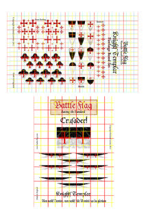 Battle Flag Fireforge Knight Templar Decals and Flags Deal 28mm Wargame Miniatures