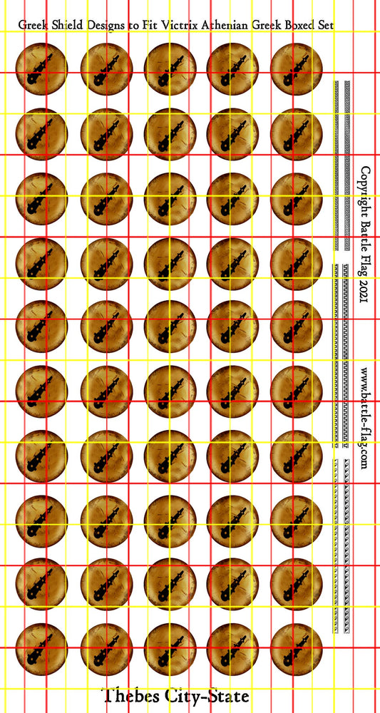 Battle Flag Victrix Thebes Greek Decals 28mm Wargame Miniatures