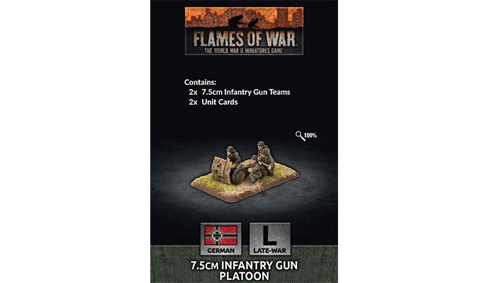 Flames of War German 7.5cm Infantry Gun Platoon