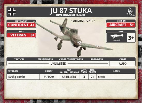 FOW German Ju 87 Stuka Flight