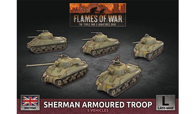 FOW British Sherman Armoured Troop British Flames of War
