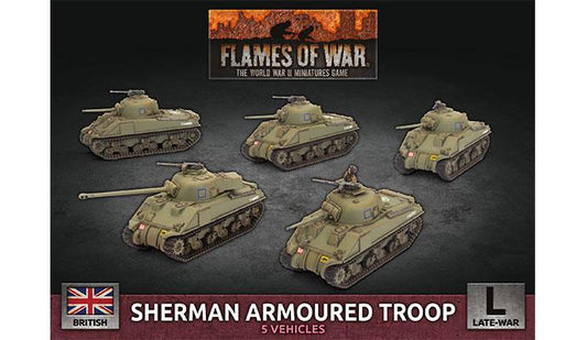FOW British Sherman Armoured Troop British Flames of War