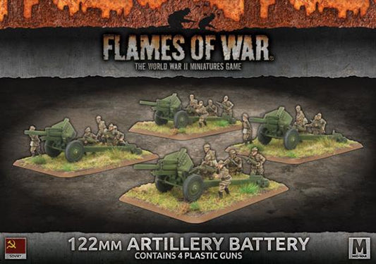 Mid War Soviets Enemy at the Gates 122mm Artillery Battery (Plastic)