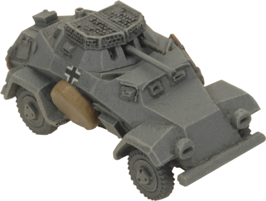 FOW German Cross Sd Kfz 221 and 222 Light Scout Troop