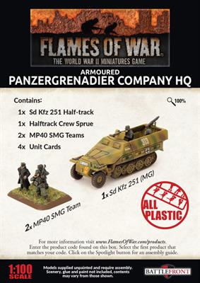 FOW German Armoured Panzergrenadier Company HQ