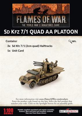 FOW German SdKfz 7/1 Quad AA Platoon