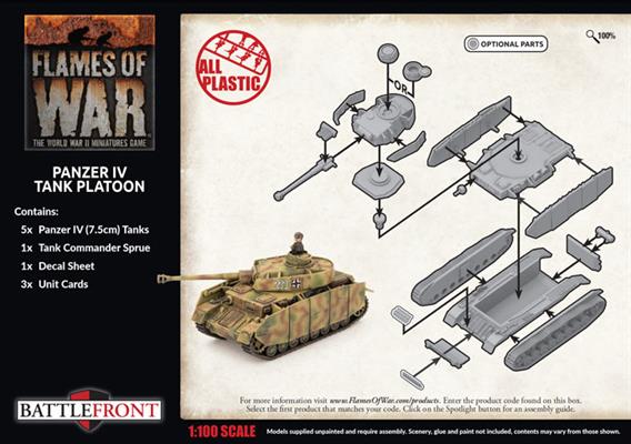 FOW German Panzer IV Tank Platoon