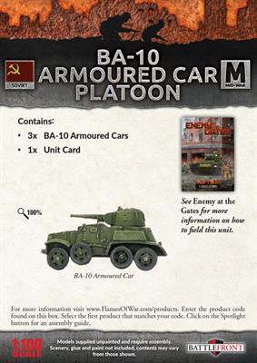 Mid War Soviets Enemy at the Gates BA-10 Armoured Car Platoon