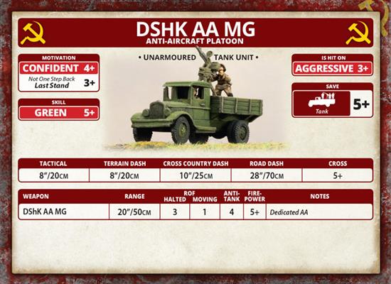 Mid War Soviets Enemy at the Gates DShK AA MG Platoon