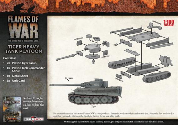 FOW German Tiger Heavy Tank Platoon (Plastic)