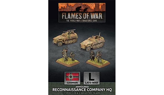 FOW German Armoured Reconnaissance Company HQ (Plastic)