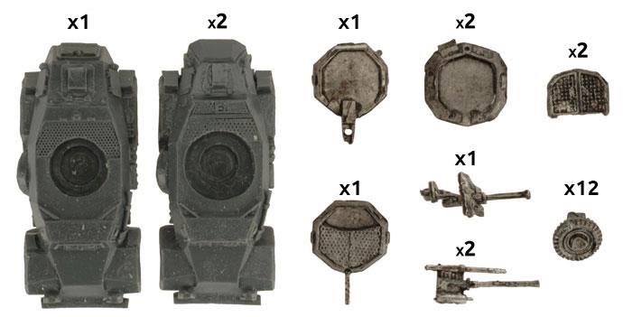 FOW German Cross Sd Kfz 221 and 222 Light Scout Troop