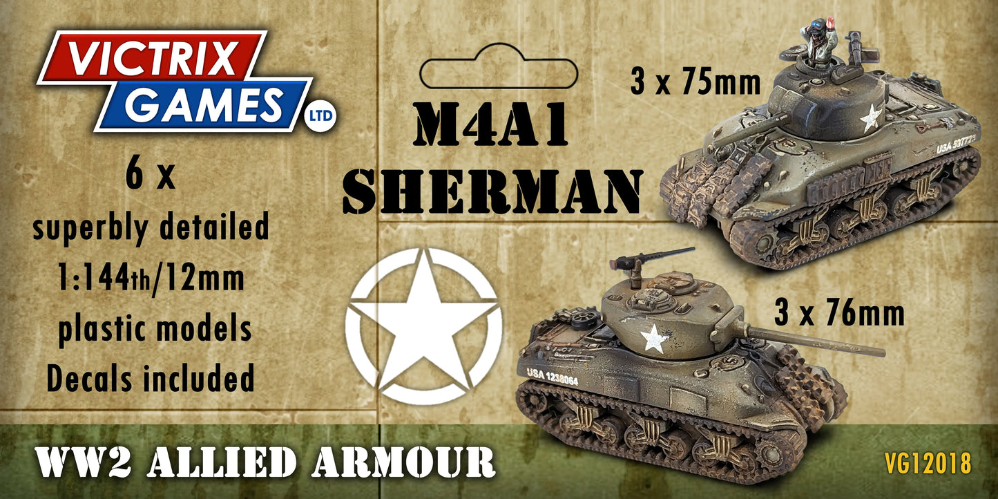 Victrix U.S. M4A1 Sherman x 6 12mm WW2 VG12018