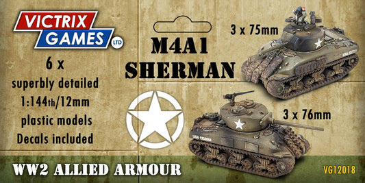 Victrix U.S. M4A1 Sherman x 6 12mm WW2 VG12018