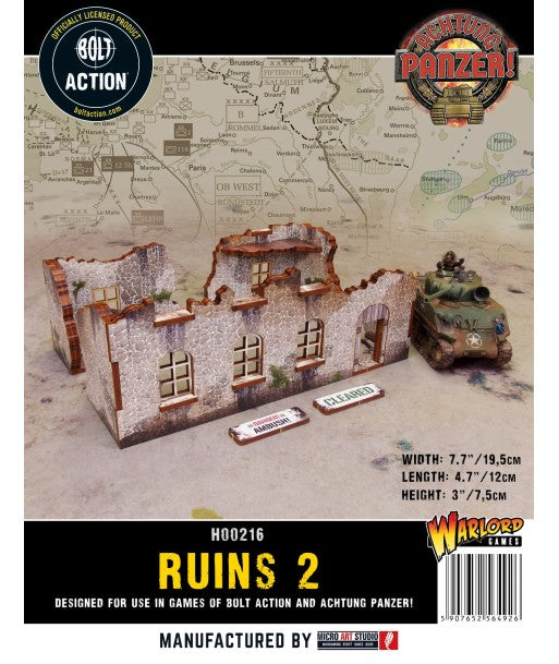 WW2 Achtung Panzer Normandy Ruin 2 (28mm)
