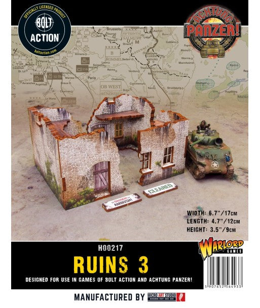 WW2 Achtung Panzer Normandy Ruin 3 (28mm)