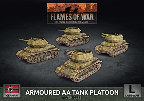 FOW German Armoured AA Tank Platoon (Plastic)