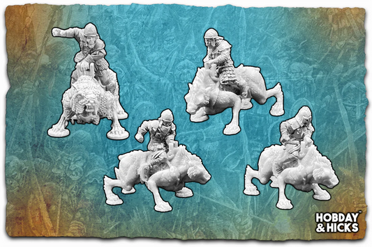 Warhost Fantasy Orcs Riding Armoured Wolves