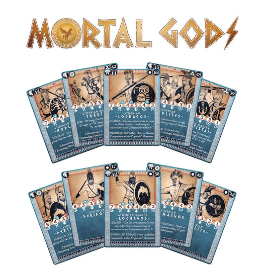 Footsore Mortal Gods Athenian Gift Card Set & Rules Booklet