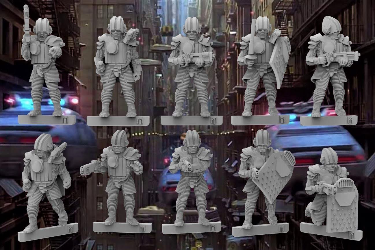 Big Mr Tong 5th Element Bundle with Ruby Rodd Scifi 28mm Wargame 3d Prints