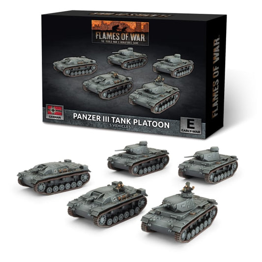 FOW German Panzer III Tank Platoon