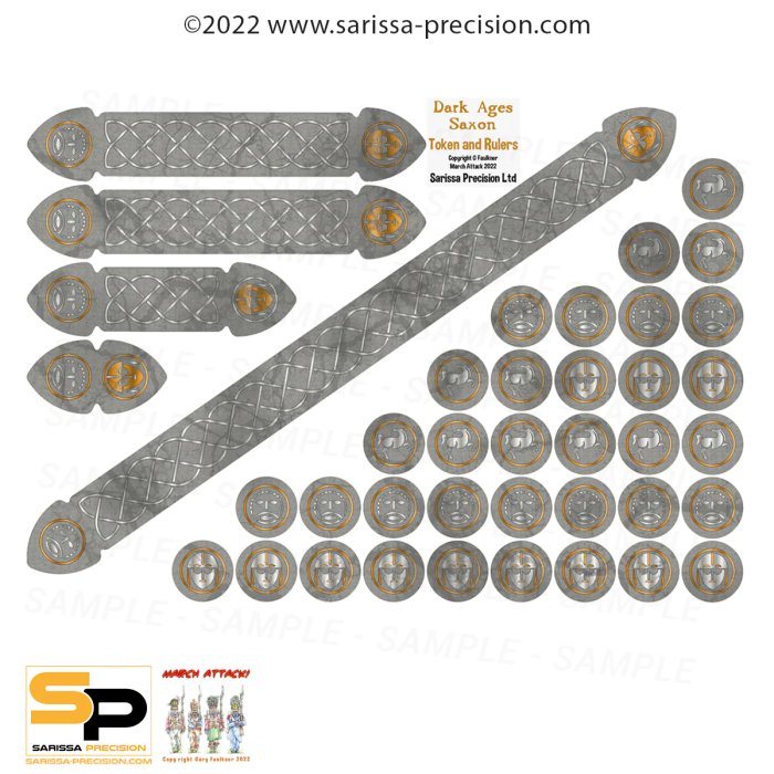 Saga Dark Ages Saxon Measuring Sticks and Tokens