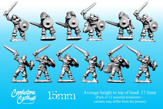 Copplestone 15mm Northlander Warriors with Swords FM02