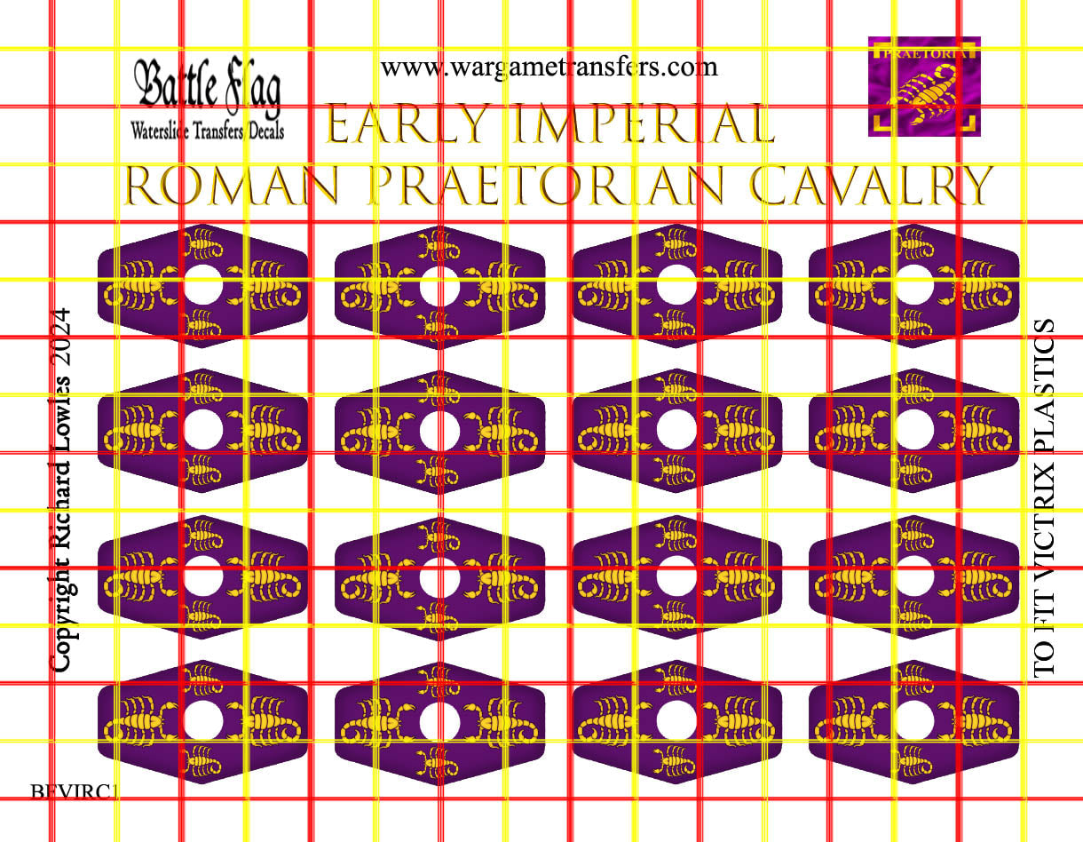 Battle Flag Victrix Early Imperial Roman Praetorian Cavalry 1 Decals 28mm Wargame