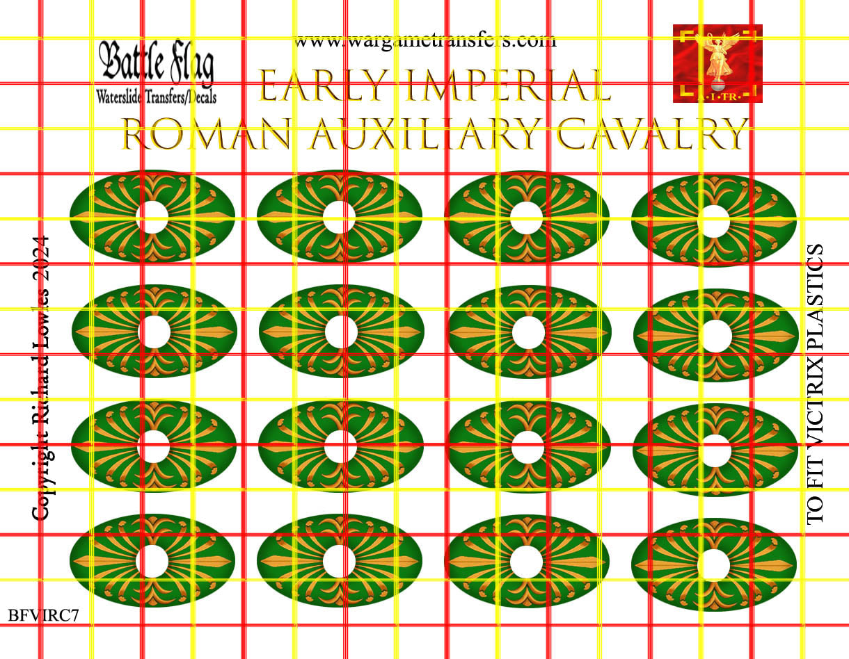 Battle Flag Victrix Early Imperial Roman Auxiliary Cavalry 7 Decals 28mm Wargame