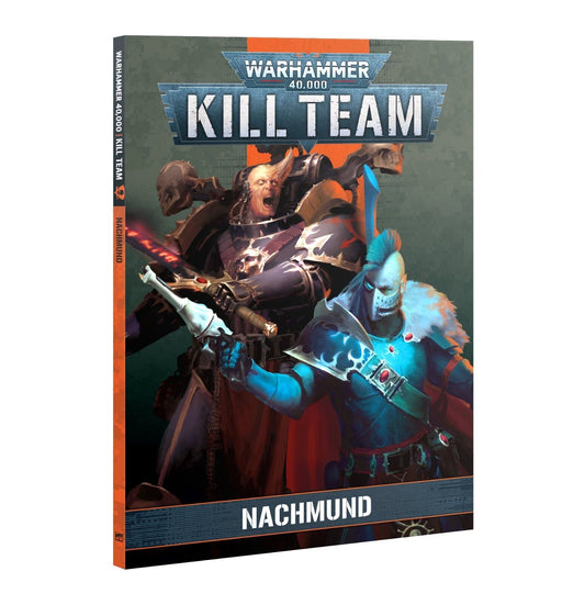 Cover of the Warhammer 40,000 Kill Team Codex: Nachmund book featuring fantasy characters engaging in a battle scene.