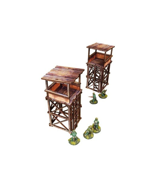 WW2 Pacific Guard Tower (2) (28mm) PREPAINTED