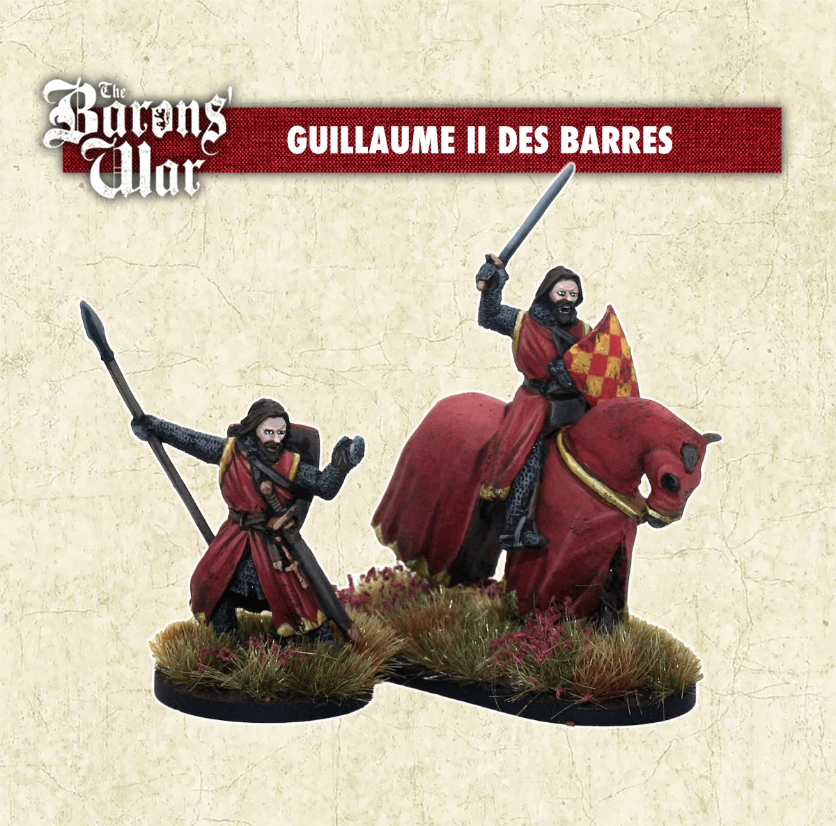 Baron's War Guillaume II des Barres: Footsore 28mm historical miniatures