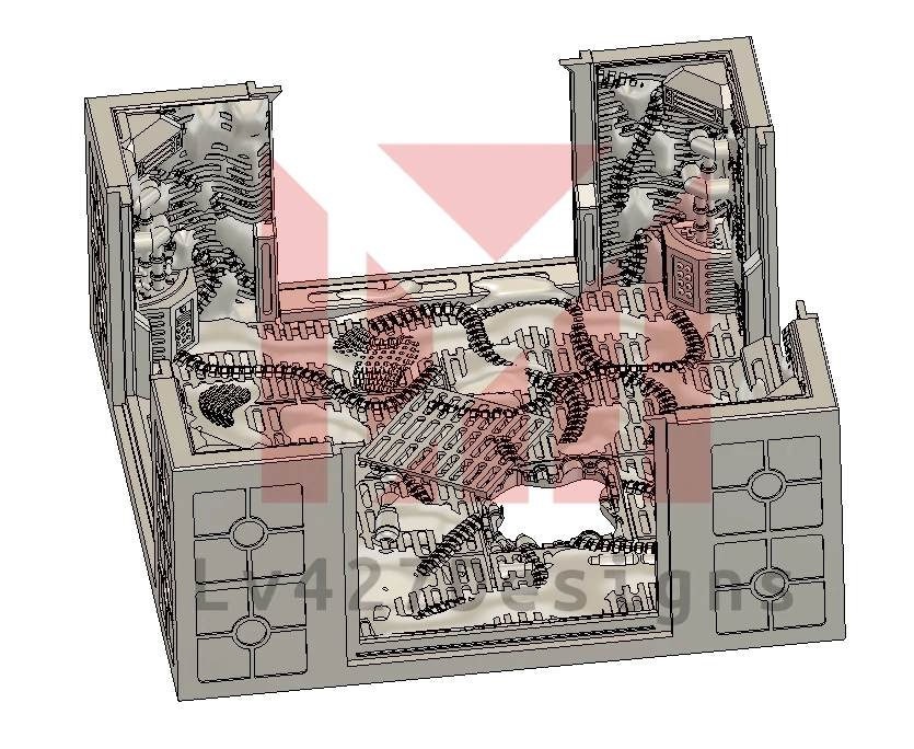 Alien Corridor 4-Way with Hole by LV-427 Designs