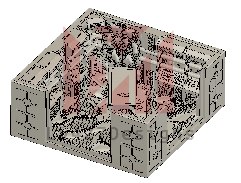 Alien Corridor 2-Way Corner by Lv-427 Designs