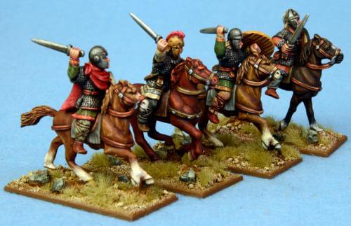 Mounted Goth Hearthguard (4) Saga miniatures