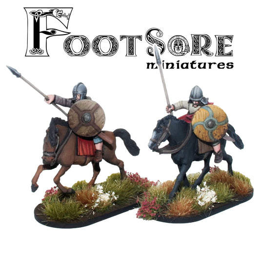 WLS207HS Welsh Cavalry with Spears Footsore Barons War 28mm