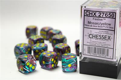 16MM D6 12 Dice (Click to see options) RPG D&D Board Game Dice