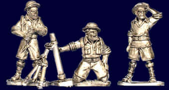 British 8th Army 3 inch Mortar WWII Artizan miniatures