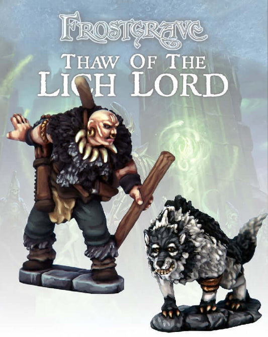 Cultist Tracker & War Hound Frostgrave 28mm Fantasy miniatures Great for Dungeons & Dragons