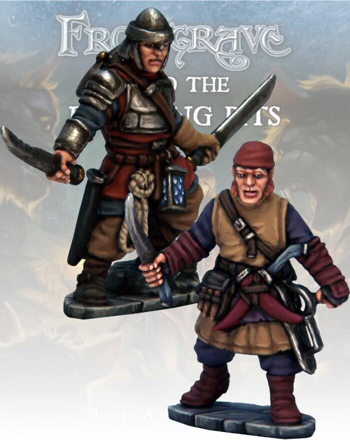 Trap Expert & Tunnel Fighter Frostgrave 28mm Fantasy miniatures Great for Dungeons & Dragons