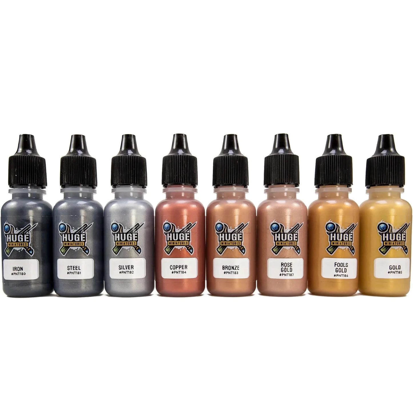 Huge Miniatures Metallic Paints: Click to see Colors