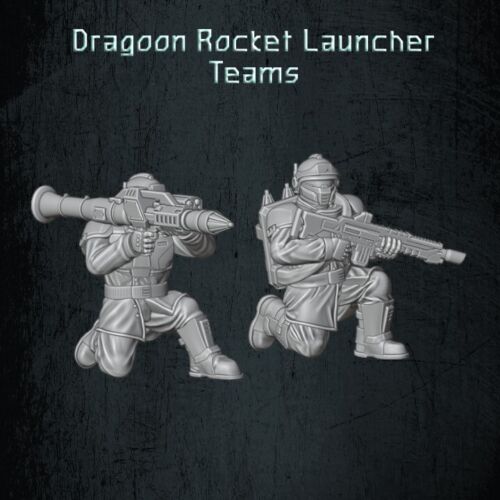 QM 3D Solarian Rocket Launcher Team x 2 40k Astra Militarum Stargrave Xenos Rampant 28mm Resin